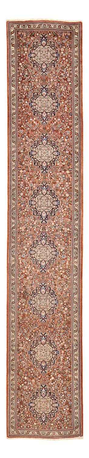 Løper Gabbeh teppe - Kashkuli persisk teppe - 405 x 80 cm - mørk beige