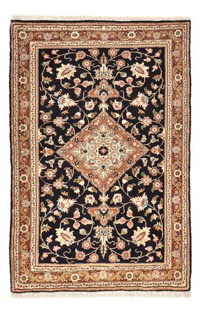 Tapis persan - Ghom - 105 x 70 cm - bleu foncé