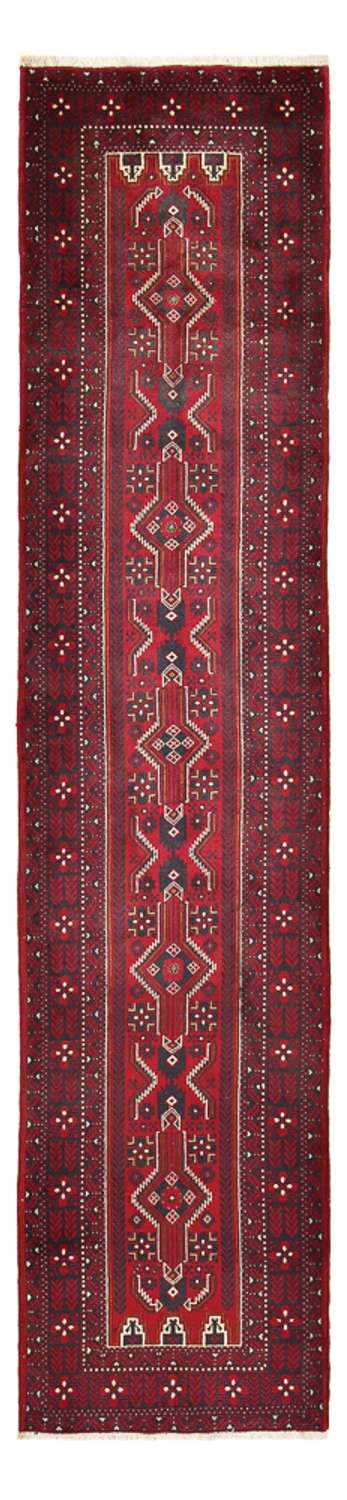 Runner Balúčský koberec - 414 x 97 cm - červená