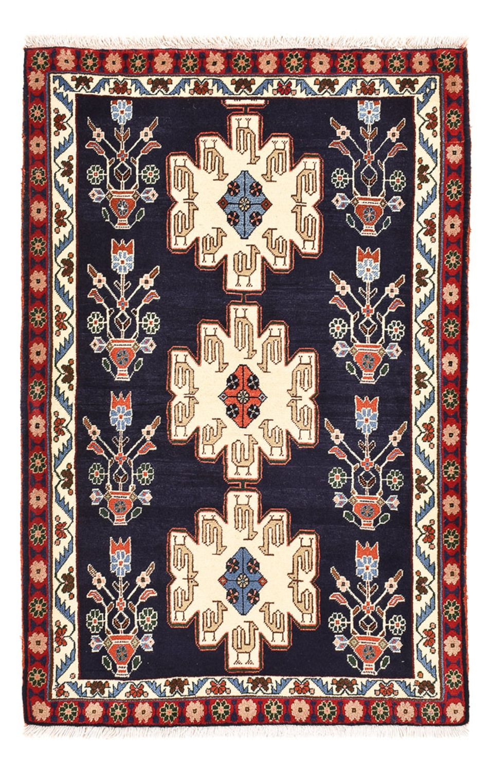 Alfombra Gabbeh - Persa Kashkuli - 131 x 83 cm - multicolor