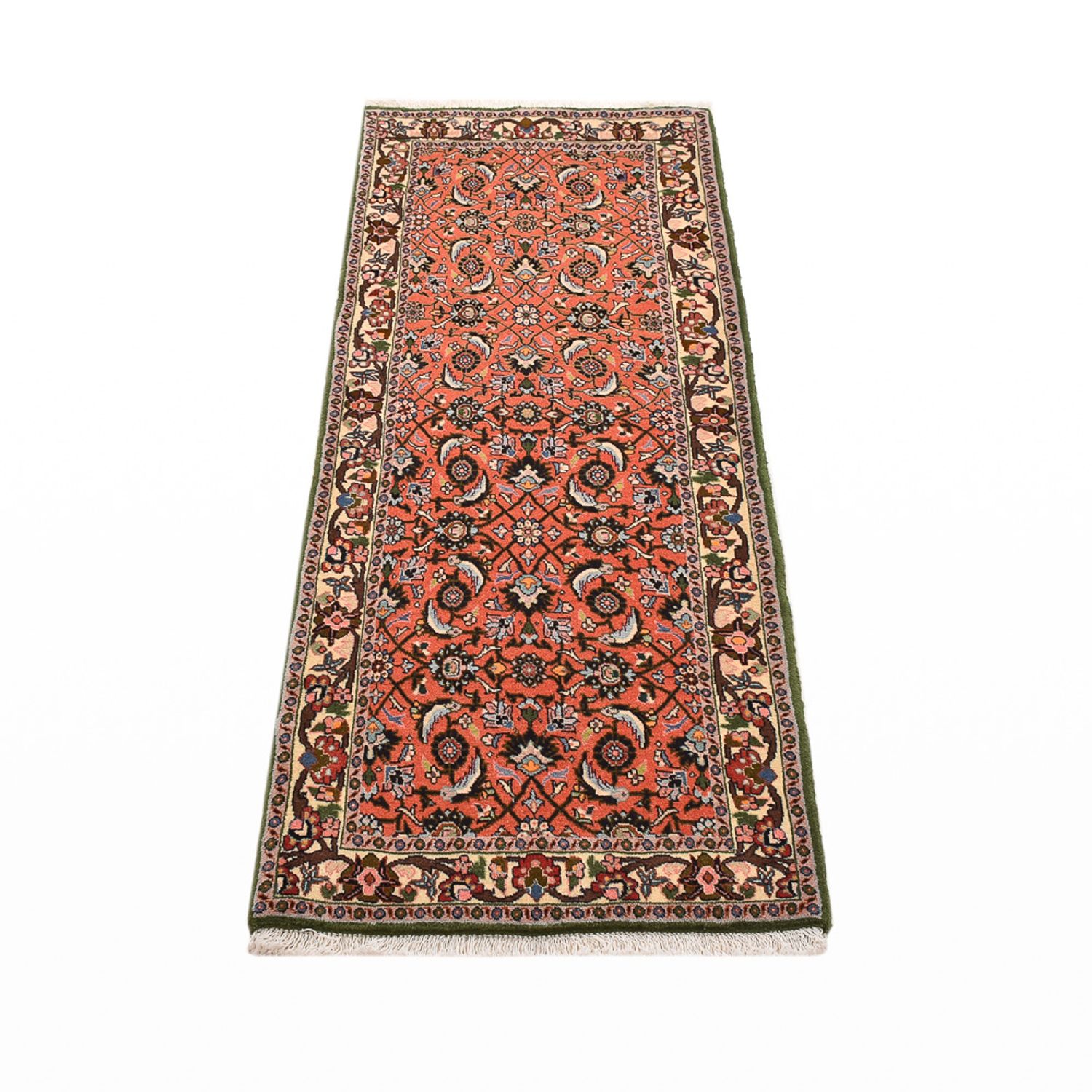 Tapis de couloir Tapis persan - Bidjar - 156 x 58 cm - rouge clair