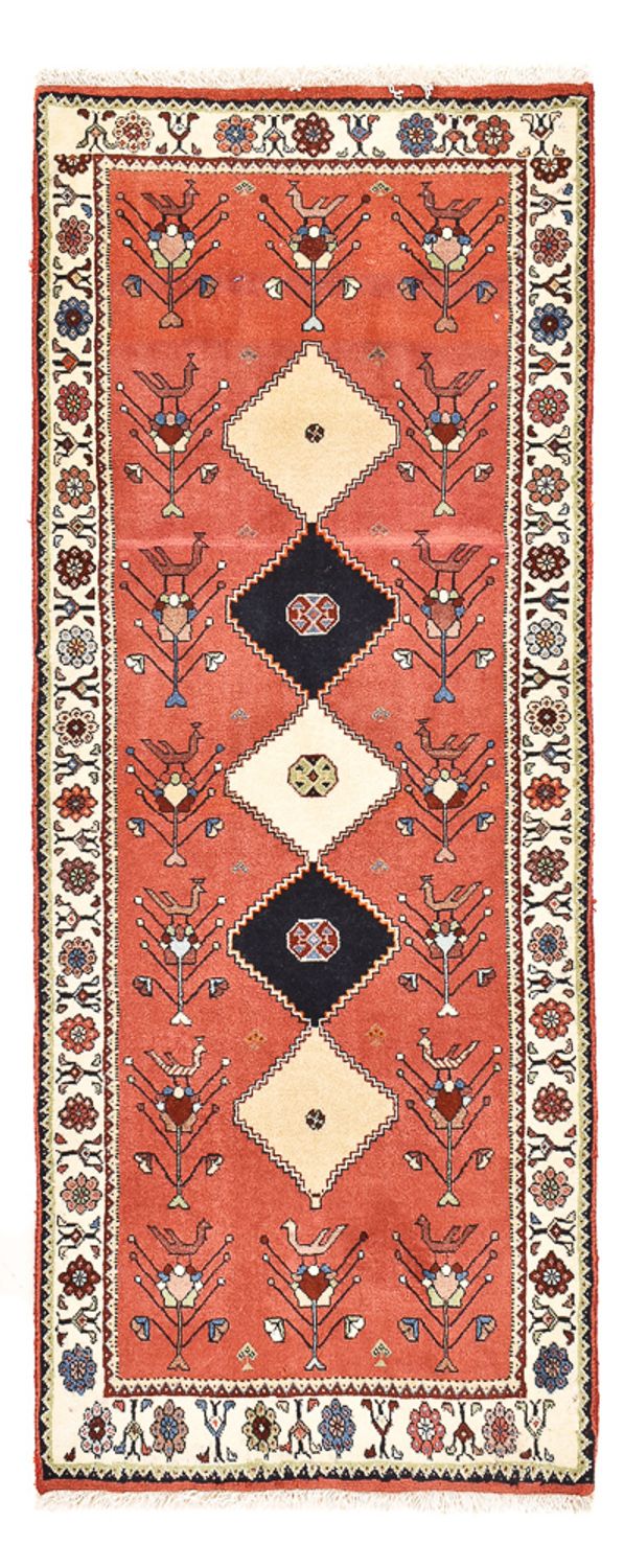 Tappeto corsia Tappeto Gabbeh - Kashkuli Persero - 162 x 65 cm - rosso chiaro