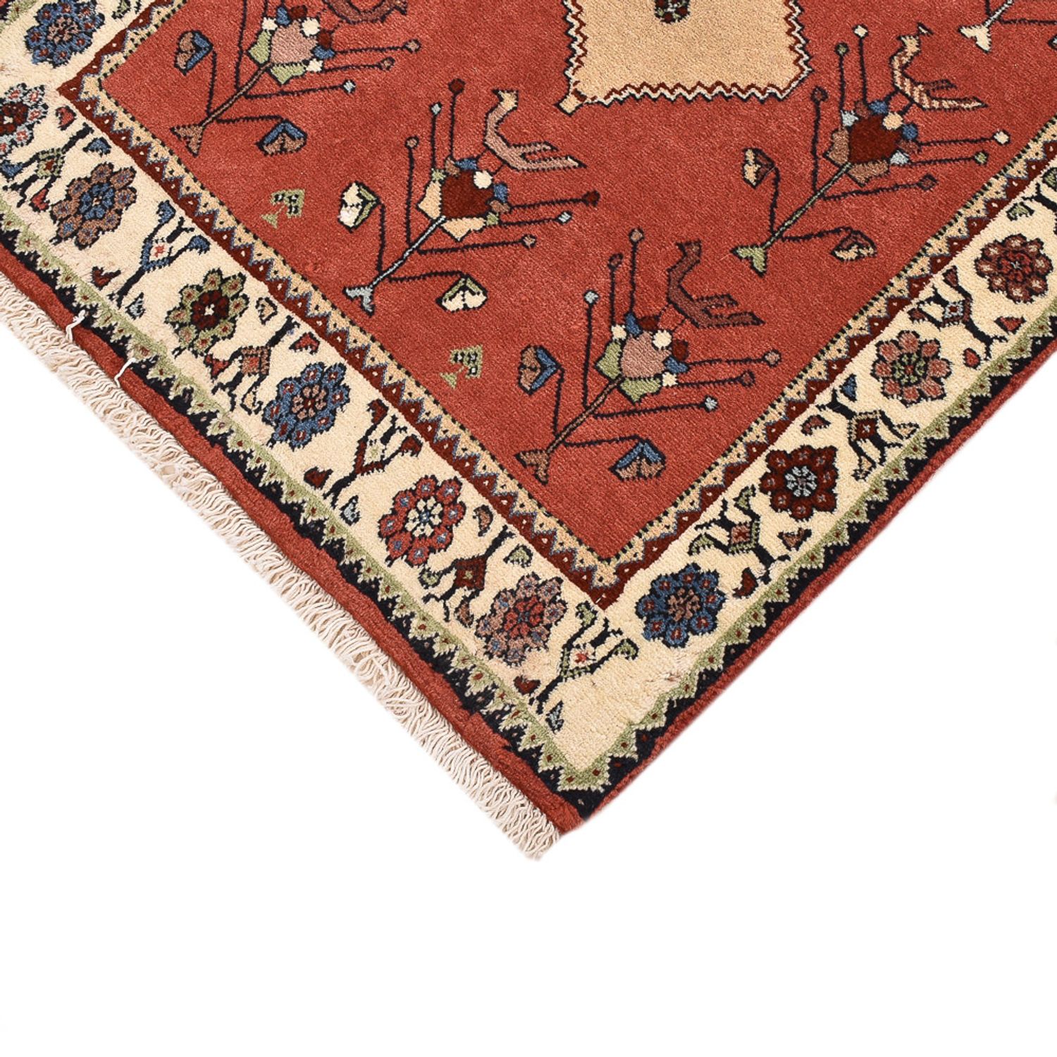 Tapis de couloir Tapis Gabbeh - Persan Kashkuli - 162 x 65 cm - rouge clair