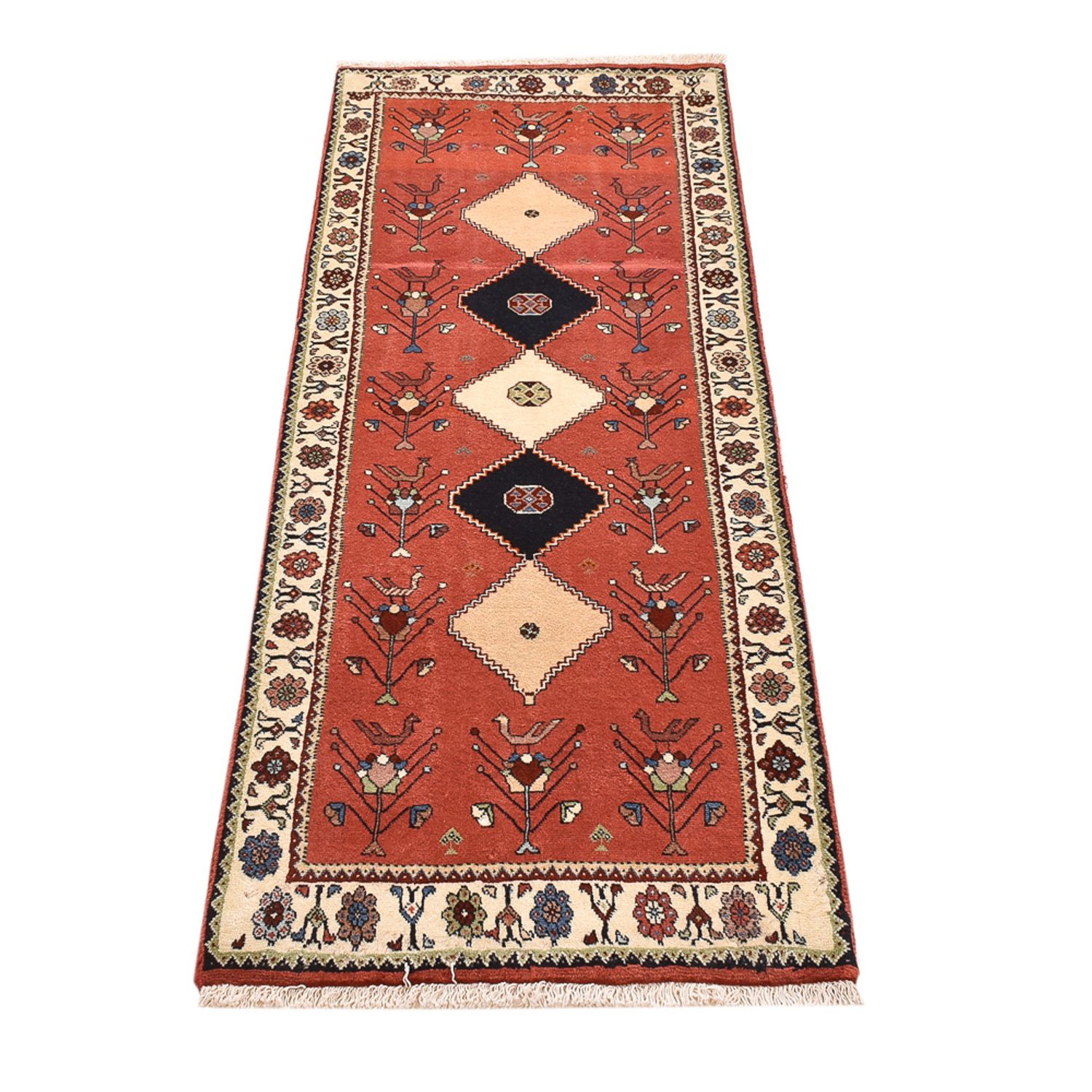 Loper Gabbeh Tapijt - Kashkuli Perzisch - 162 x 65 cm - licht rood