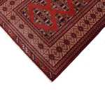 Loper Turkaman tapijt - 377 x 104 cm - donkerrood