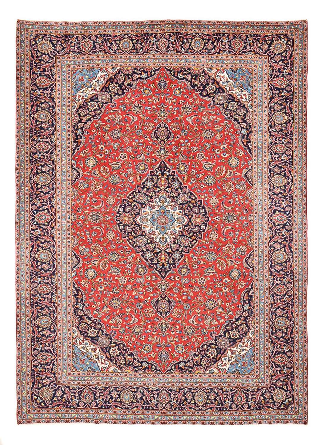 Alfombra persa - Keshan - 395 x 286 cm - rojo