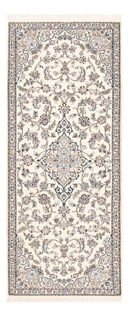 Tapis de couloir Tapis persan - Nain - Royal - 220 x 91 cm - crème