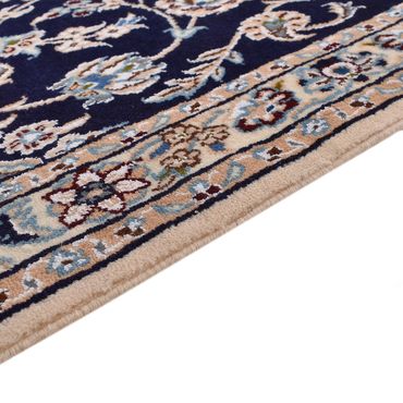 Corredor Tapete Persa - Nain - Royal - 315 x 69 cm - azul escuro