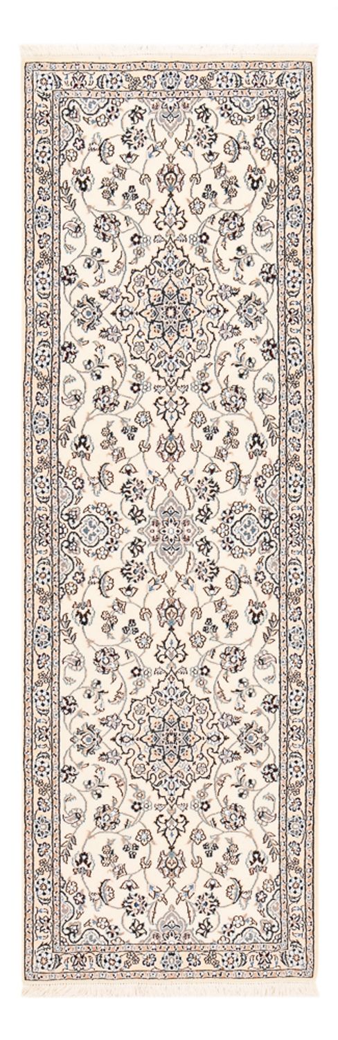 Tapis de couloir Tapis persan - Nain - Royal - 215 x 71 cm - crème