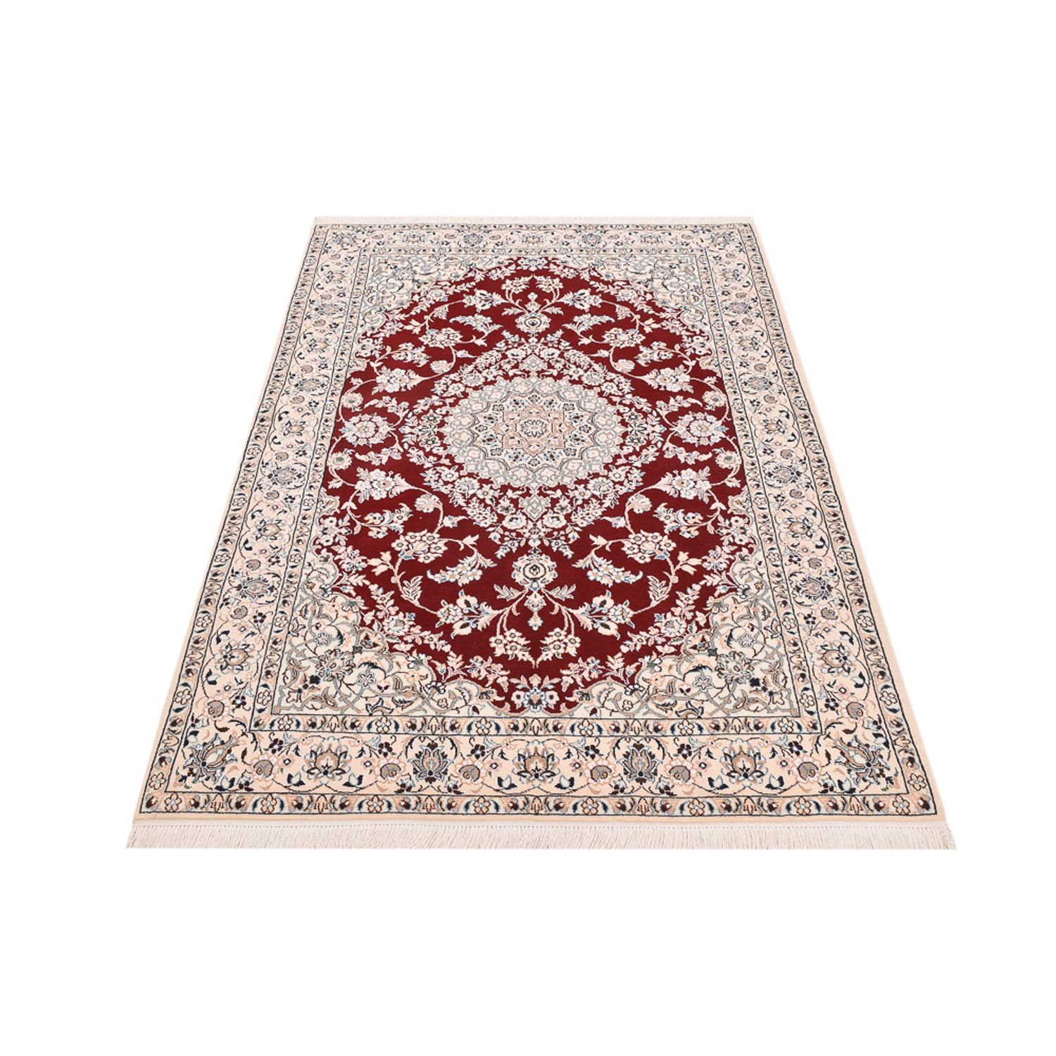 Tapis persan - Nain - Royal - 195 x 127 cm - rouge