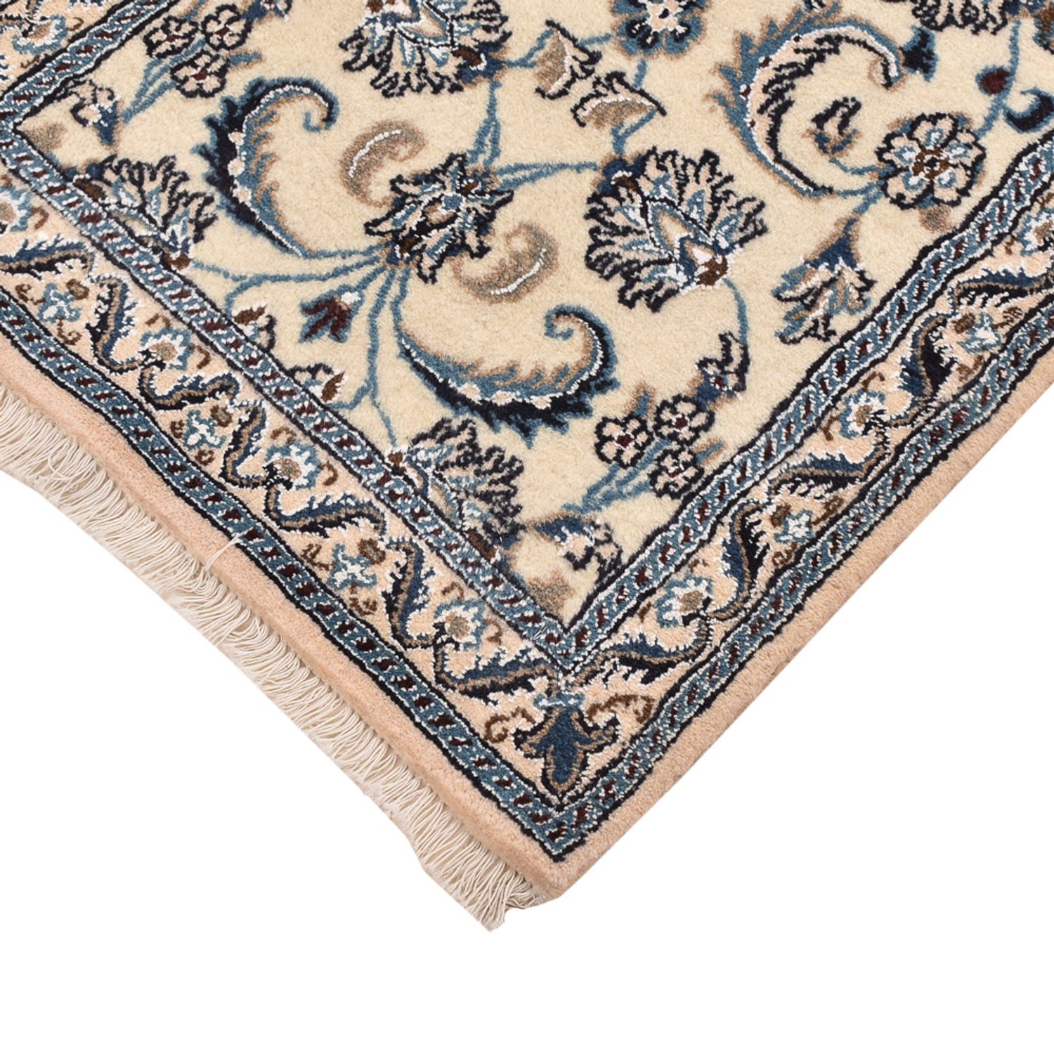 Tapis de couloir Tapis persan - Nain - Royal - 198 x 58 cm - crème