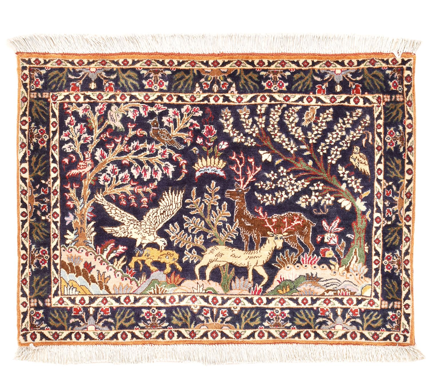 Tapis persan - Royal - 80 x 62 cm - multicolore