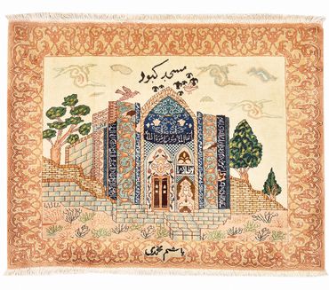 Alfombra Persa - Tabriz - Real - 83 x 72 cm - multicolor