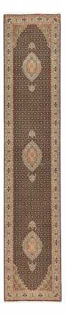 Løper Persisk teppe - Tabriz - Royal - 393 x 82 cm - mørk beige