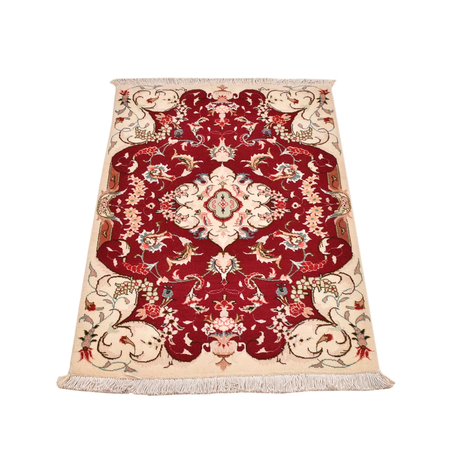 Alfombra Persa - Tabriz - Real - 90 x 60 cm - rojo