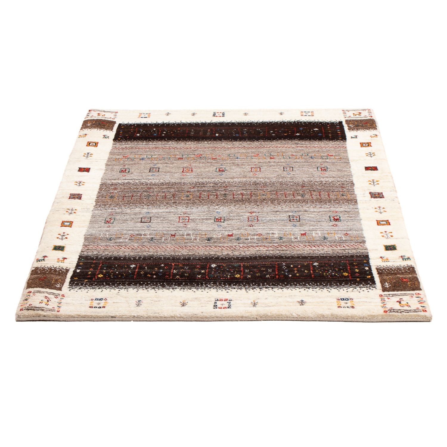 Tapete Gabbeh - Loribaft Persa - 125 x 87 cm - multicolorido