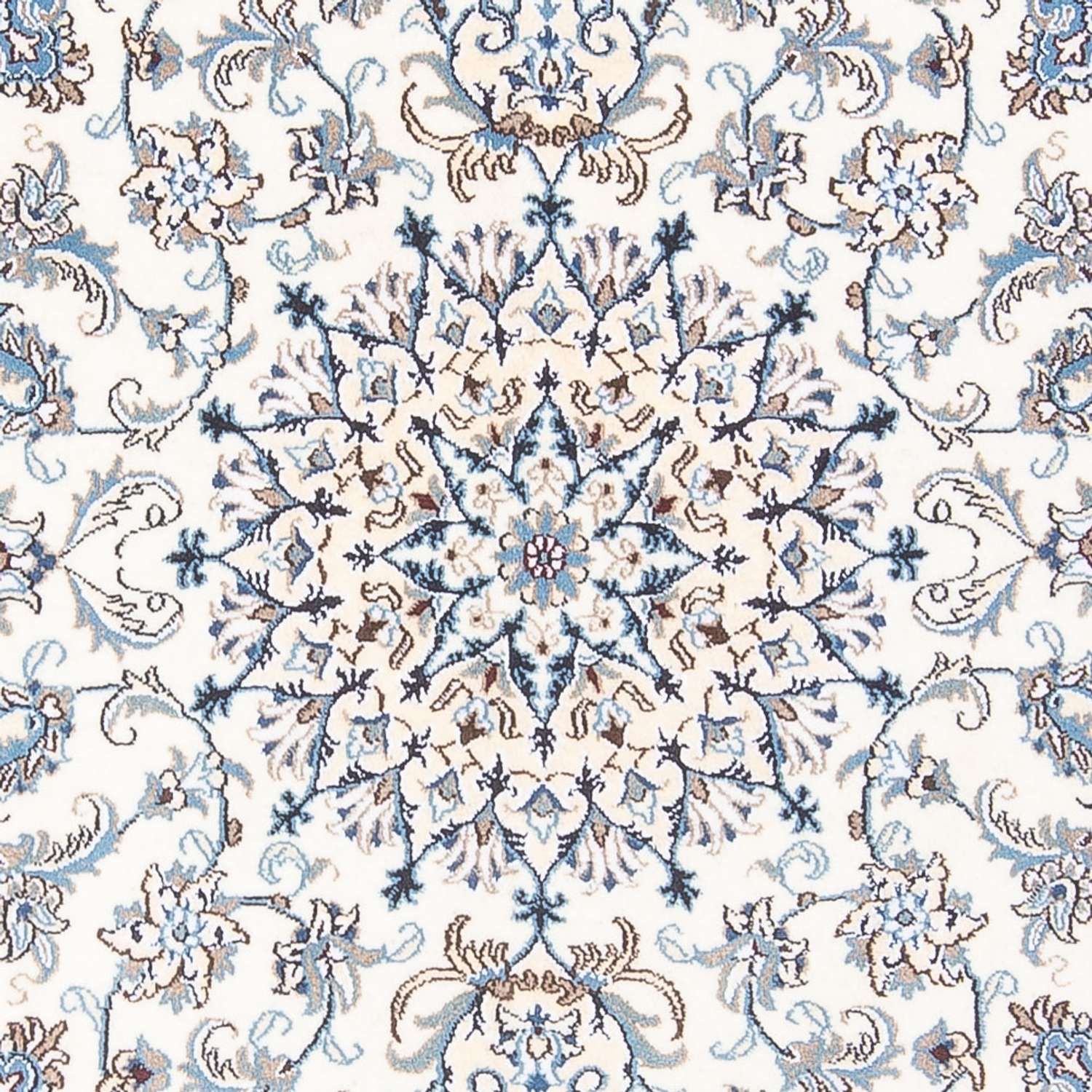 Tapis persan - Nain carré  - 200 x 195 cm - crème