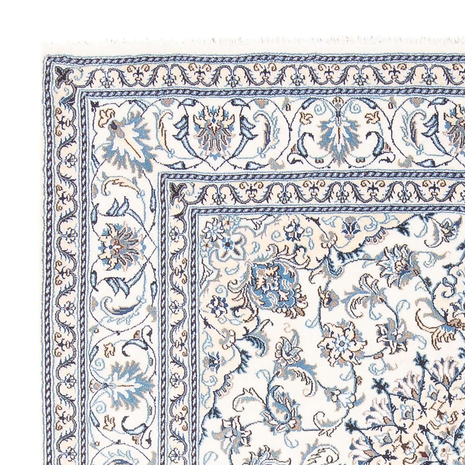 Tapis persan - Nain carré  - 200 x 195 cm - crème