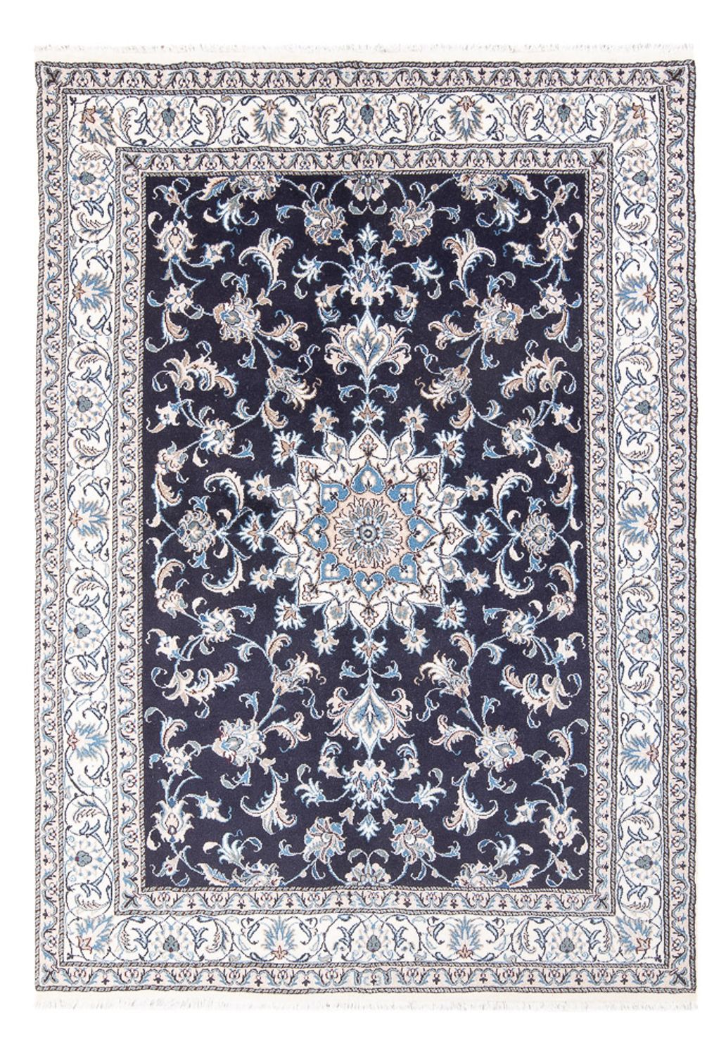 Alfombra persa - Nain - 238 x 167 cm - azul oscuro