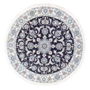 Tapis persan - Nain ronde  - 150 x 150 cm - bleu foncé