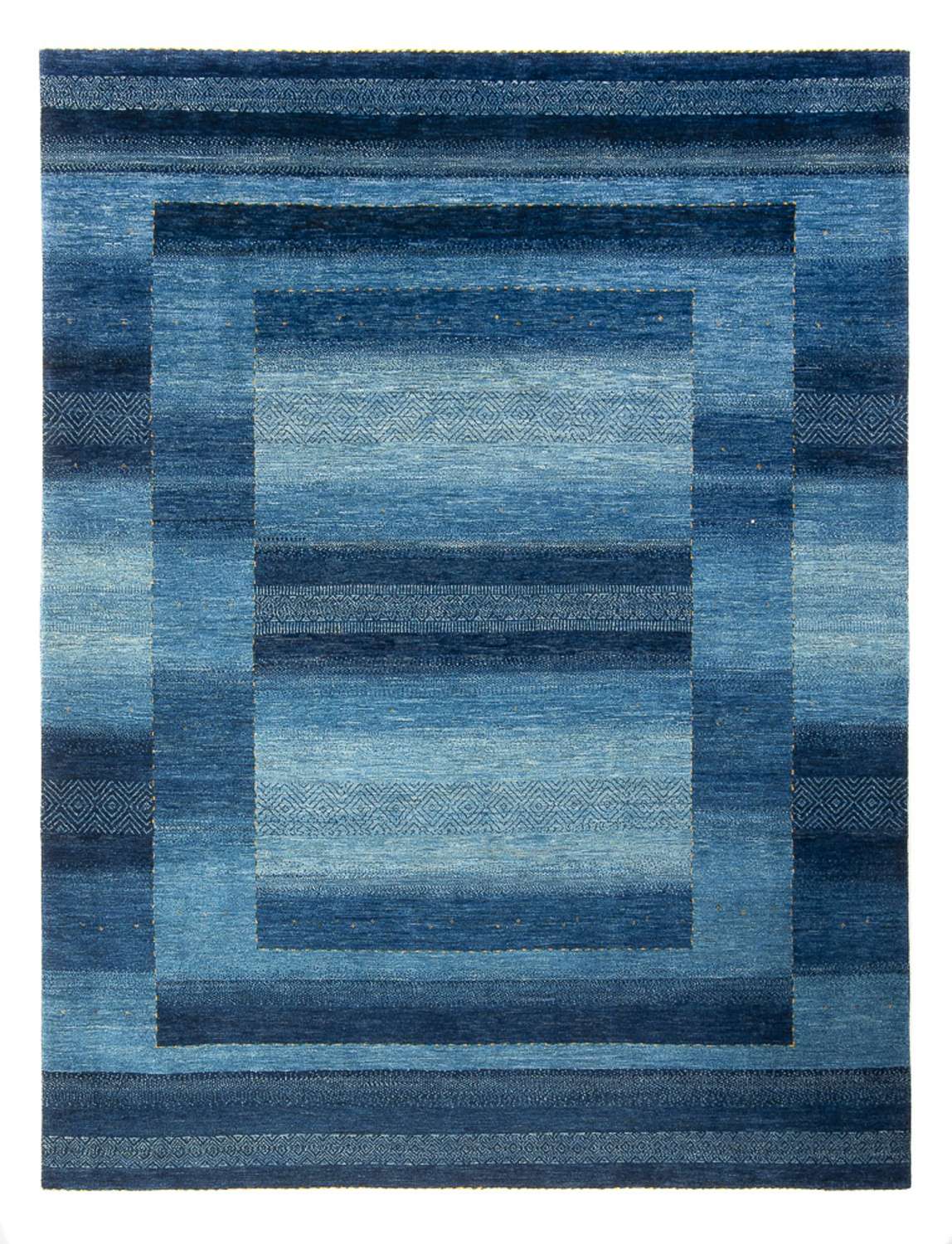 Gabbeh Teppich - Loribaft Perser - 286 x 212 cm - seeblau