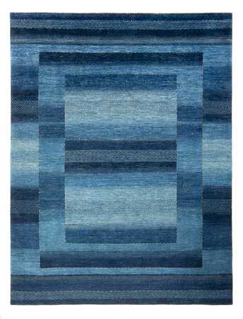 Alfombra Gabbeh - Loribaft Persa - 286 x 212 cm - azul marino