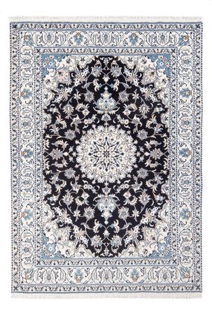 Tapis persan - Nain - 234 x 166 cm - bleu foncé