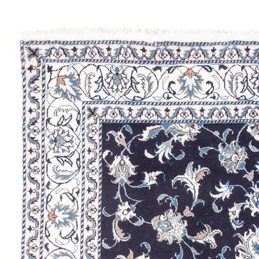 Tapis persan - Nain - 232 x 168 cm - bleu foncé