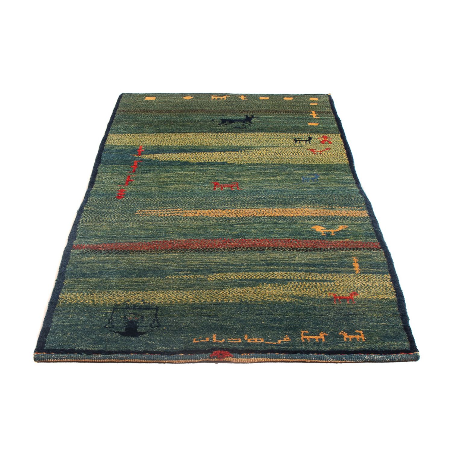 Tapis de couloir Tapis Gabbeh - Persan - 195 x 87 cm - multicolore