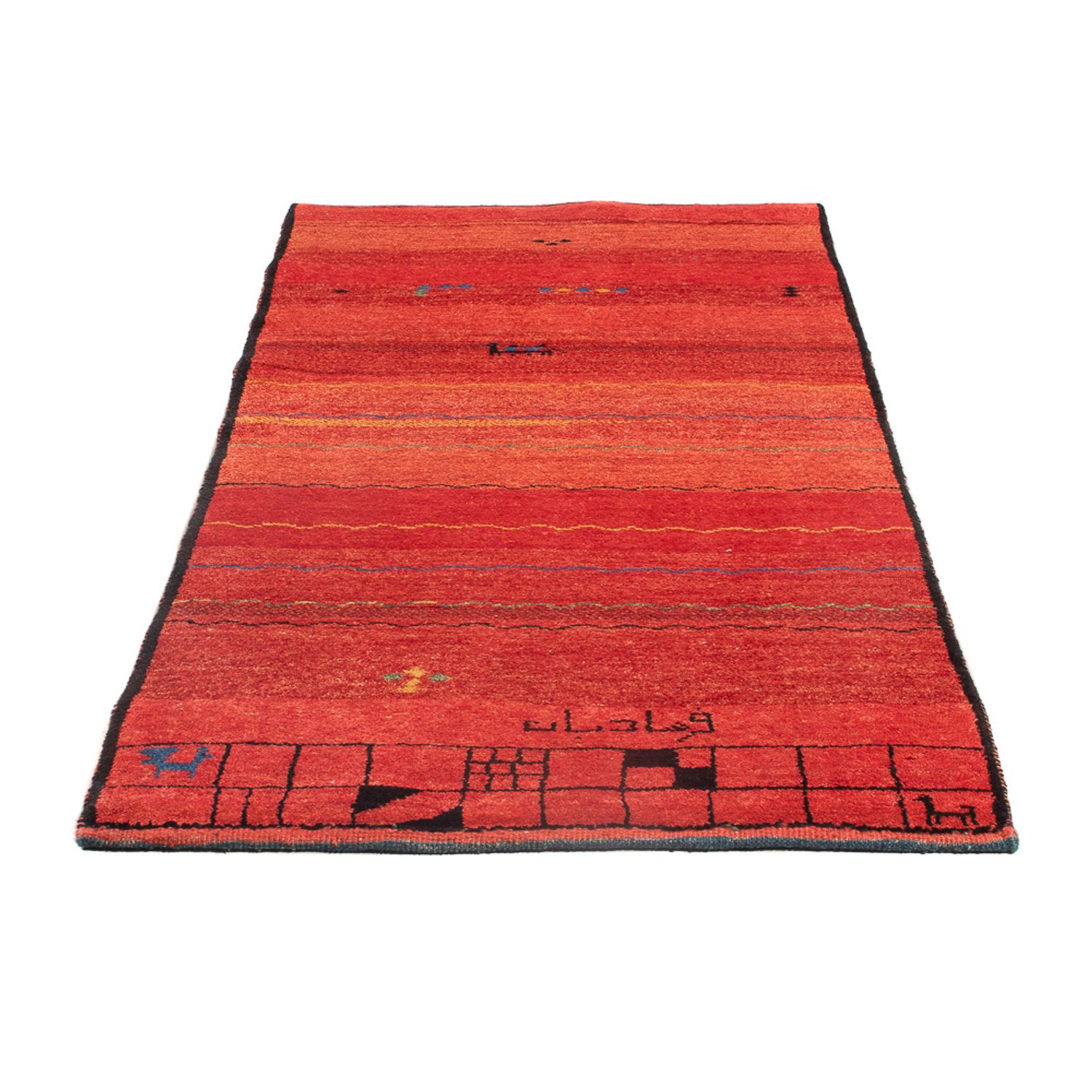 Corredor Tapete Gabbeh - Persa - 187 x 87 cm - vermelho