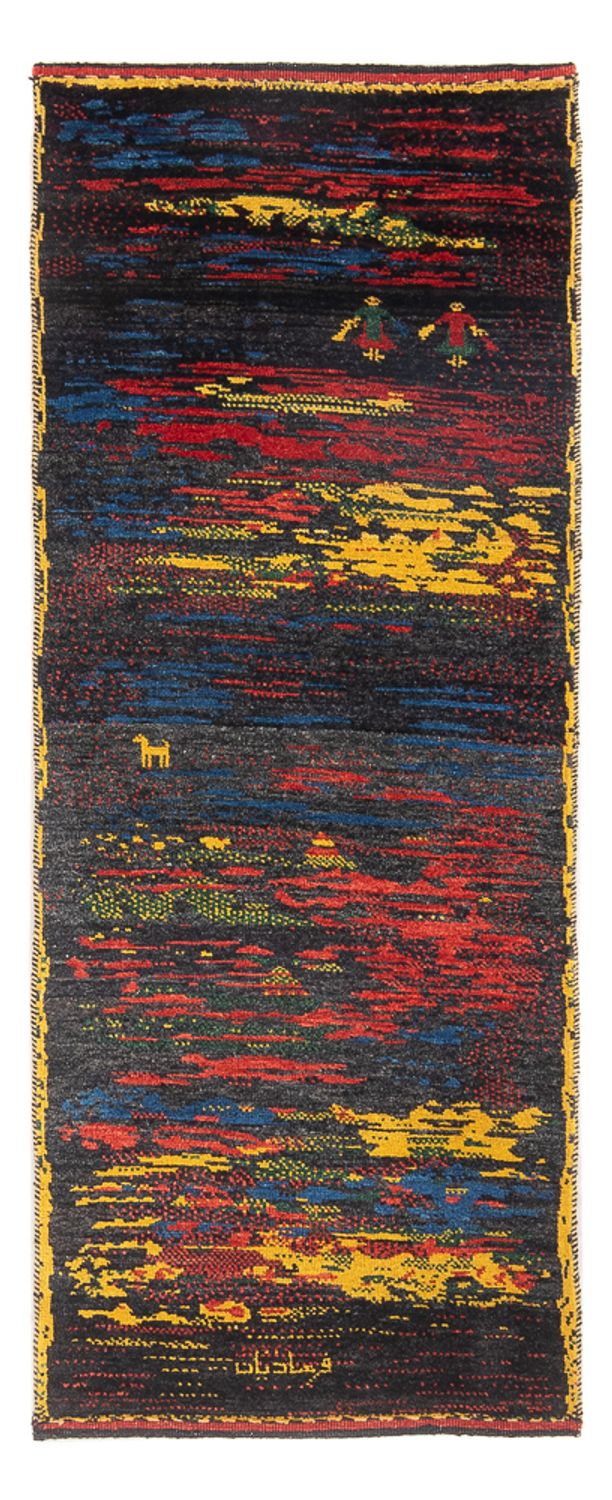 Runner Gabbeh-matta - persisk - 185 x 68 cm - flerfärgad