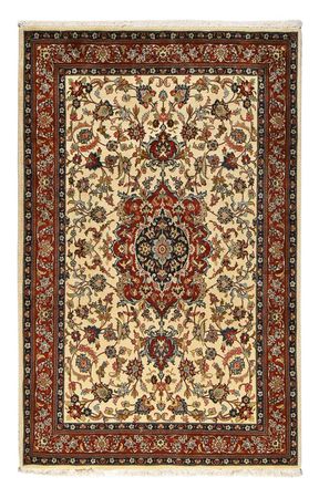 Tapete Persa - Ghom - Royal - 202 x 131 cm - bege claro