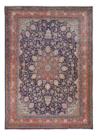 Tapis persan - Classique - 392 x 278 cm - bleu foncé