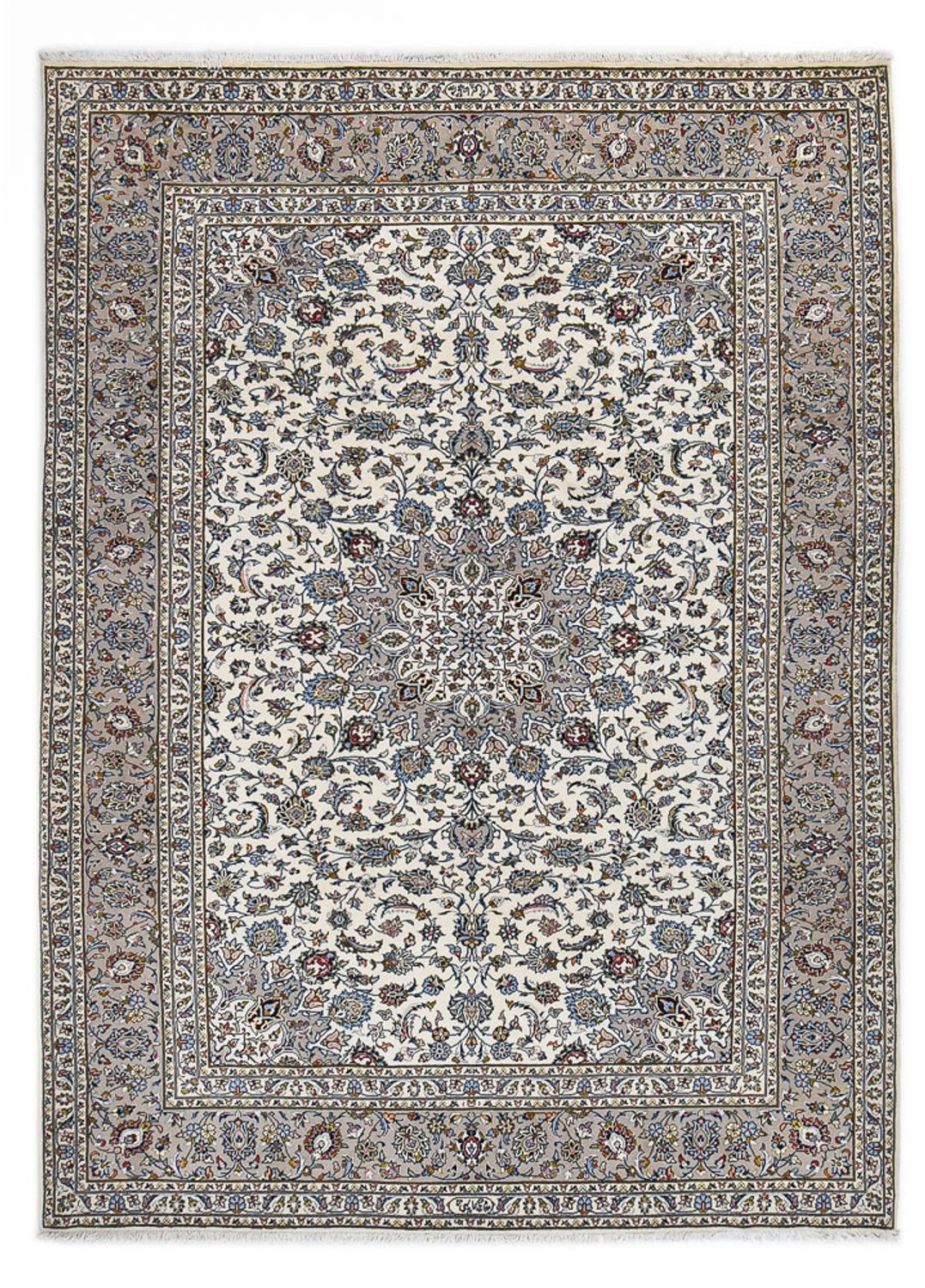 Alfombra persa - Keshan - Real - 354 x 255 cm - gris