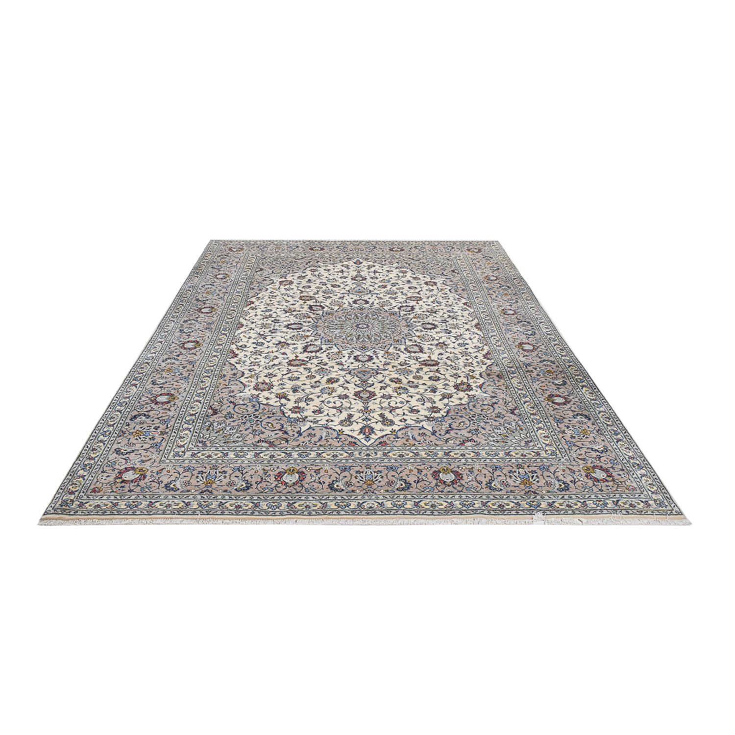 Alfombra persa - Keshan - Real - 350 x 246 cm - gris