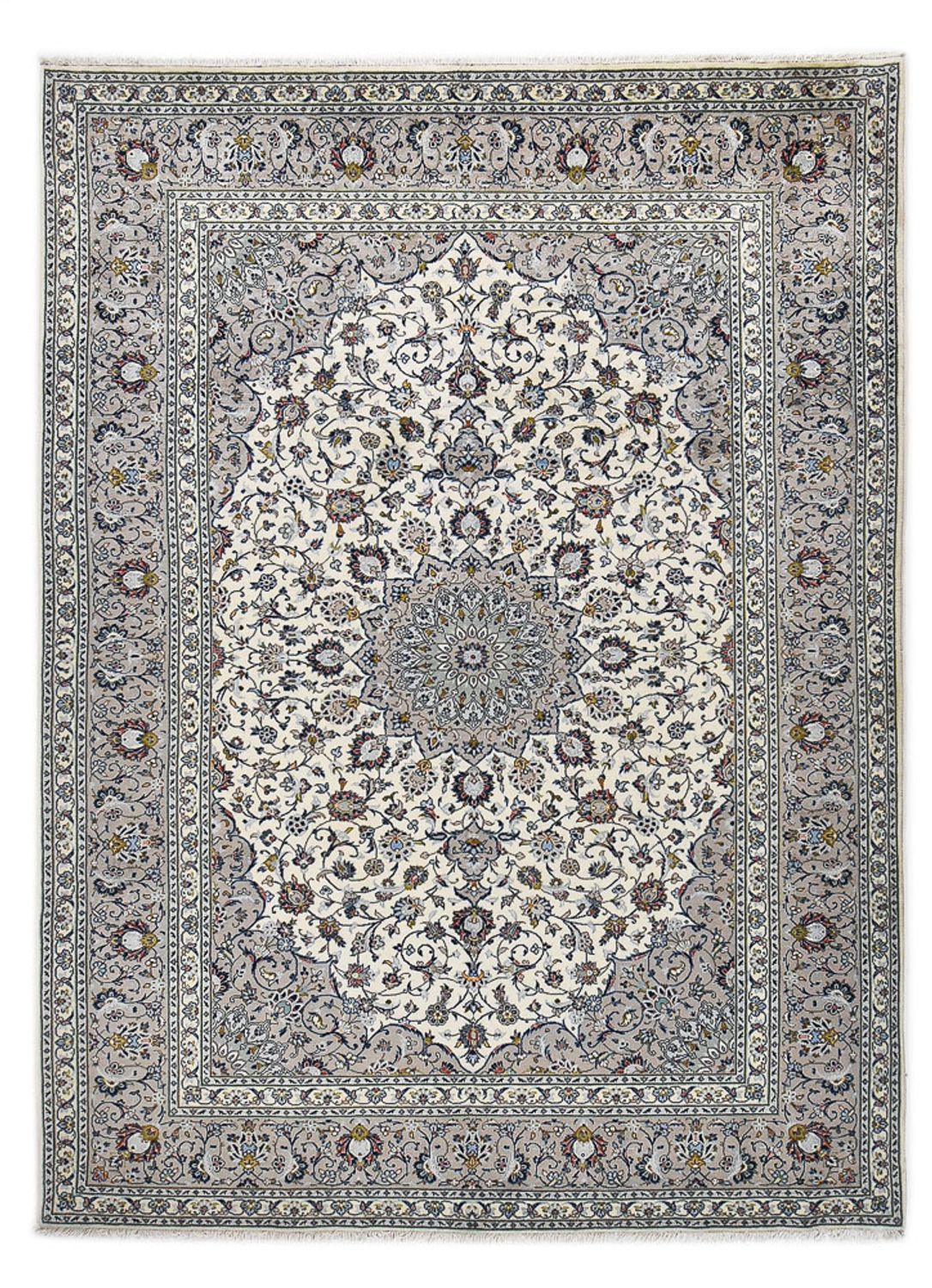 Perzisch tapijt - Keshan - Koninklijke - 335 x 247 cm - grijs