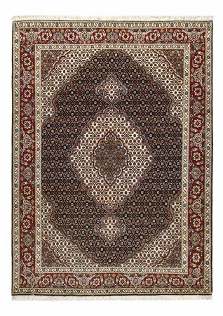 Tapis persan - Tabriz - Royal - 201 x 148 cm - marron foncé