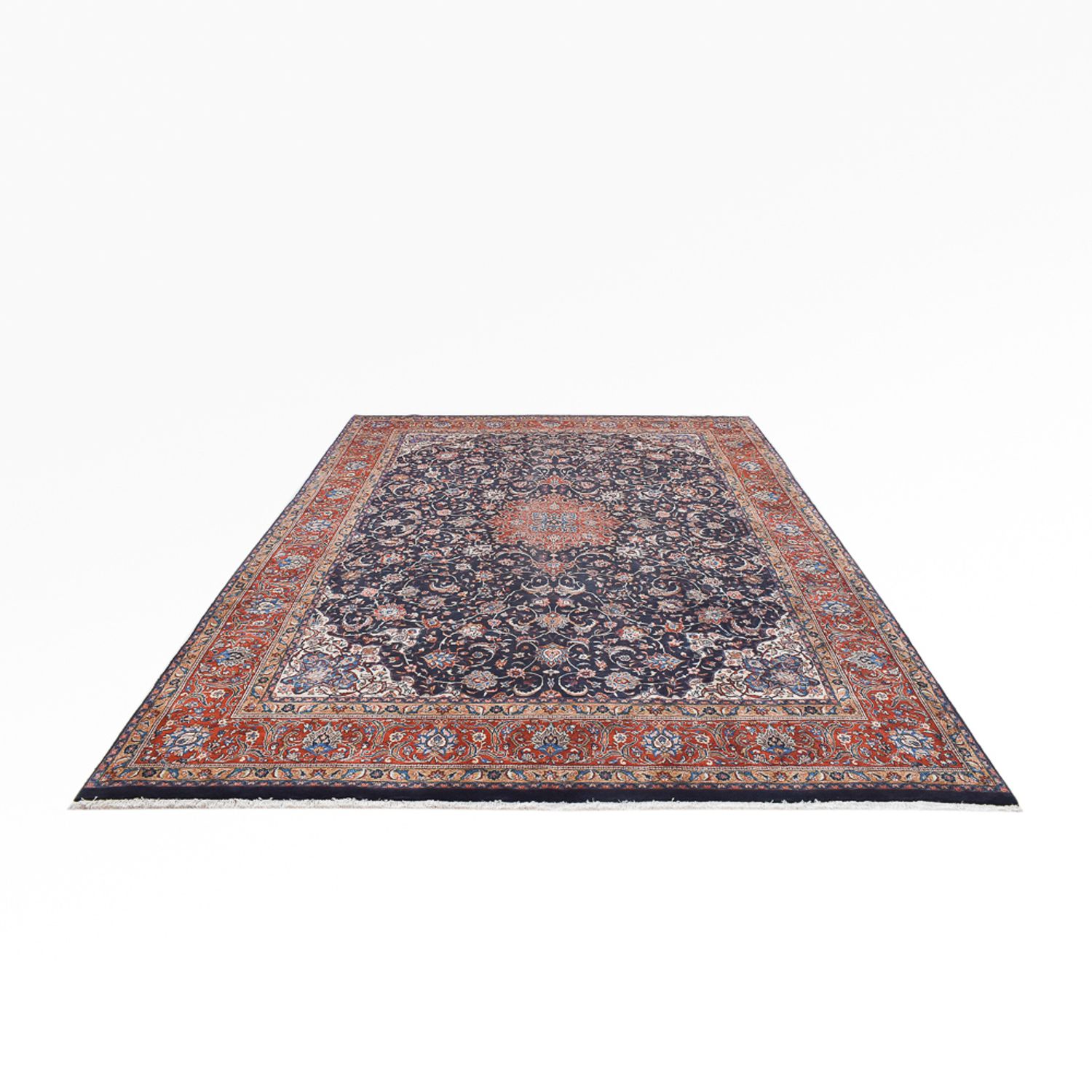 Tapis persan - Classique - Royal - 402 x 294 cm - bleu foncé