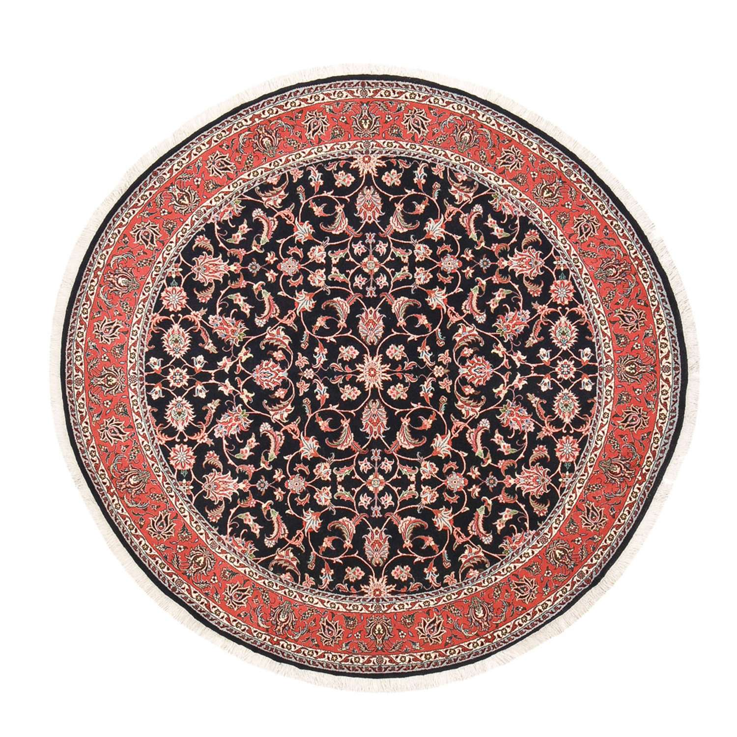 Perzisch tapijt - Bijar rond  - 200 x 200 cm - donkerrood