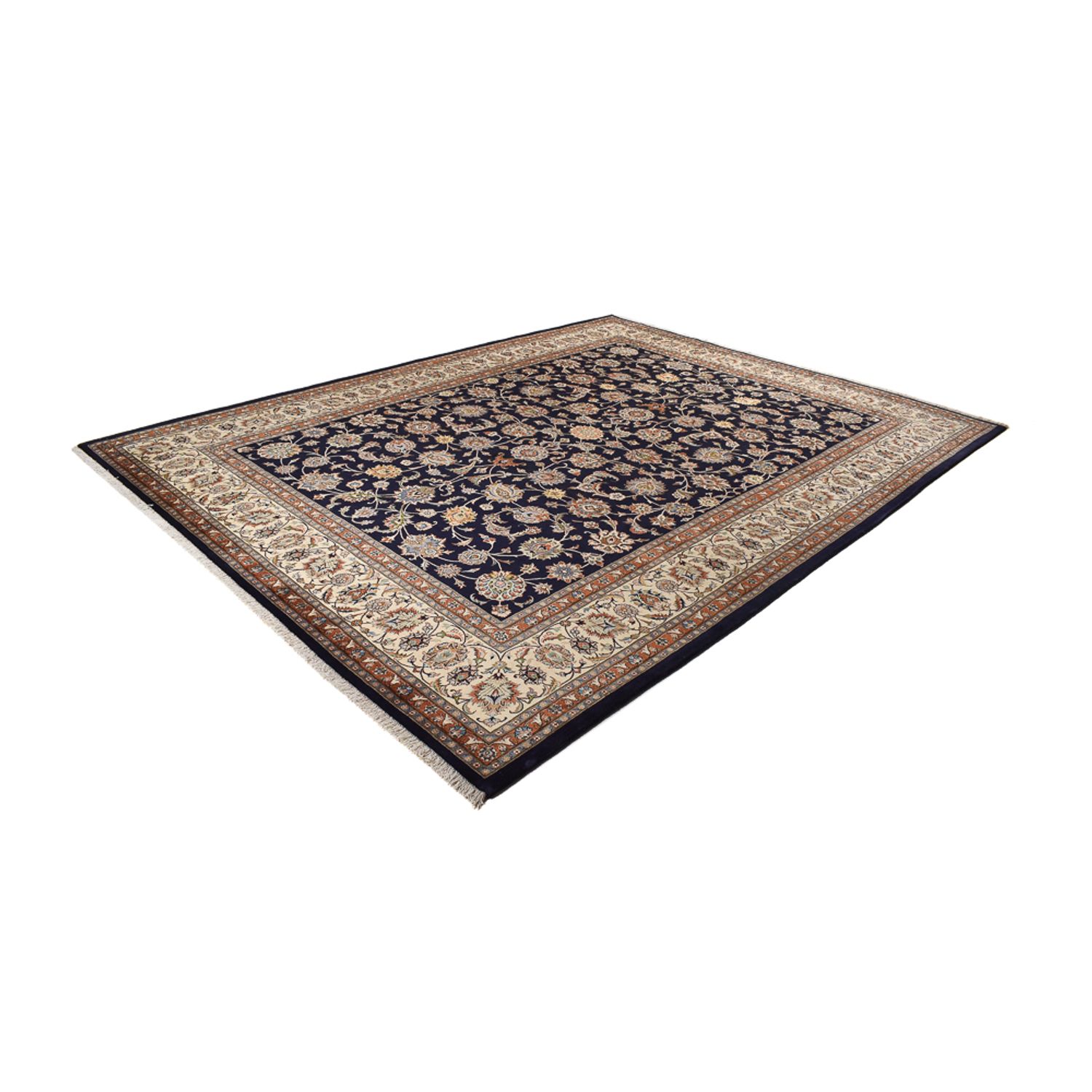 Tapis persan - Classique - Royal - 390 x 297 cm - bleu foncé