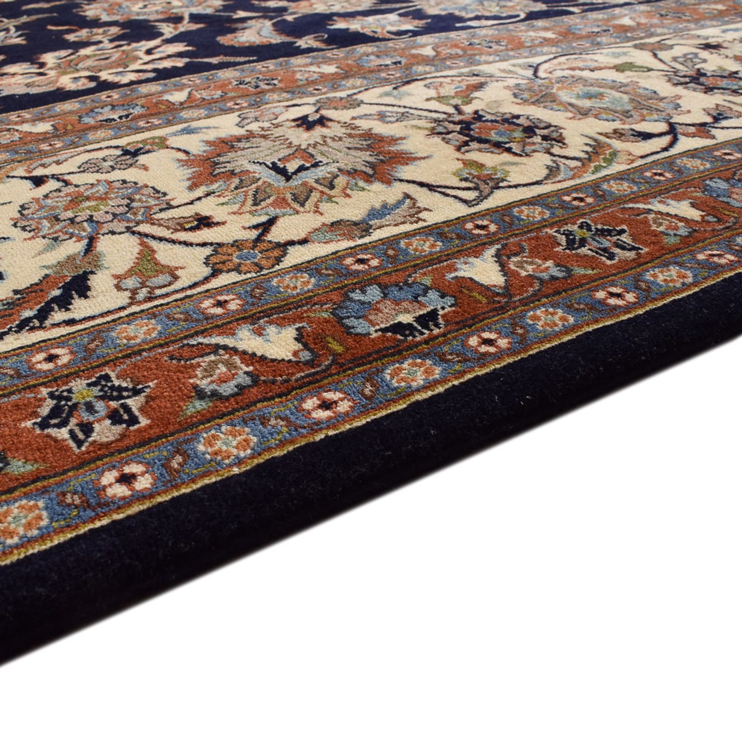 Tapis persan - Classique - Royal - 390 x 301 cm - bleu foncé