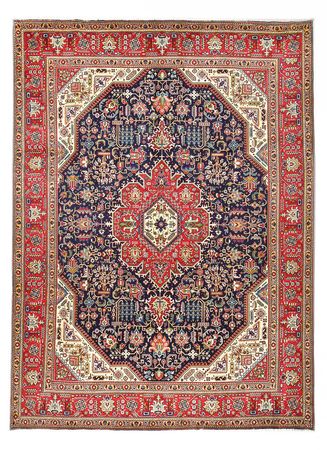 Tapis persan - Tabriz - Royal - 412 x 303 cm - bleu foncé