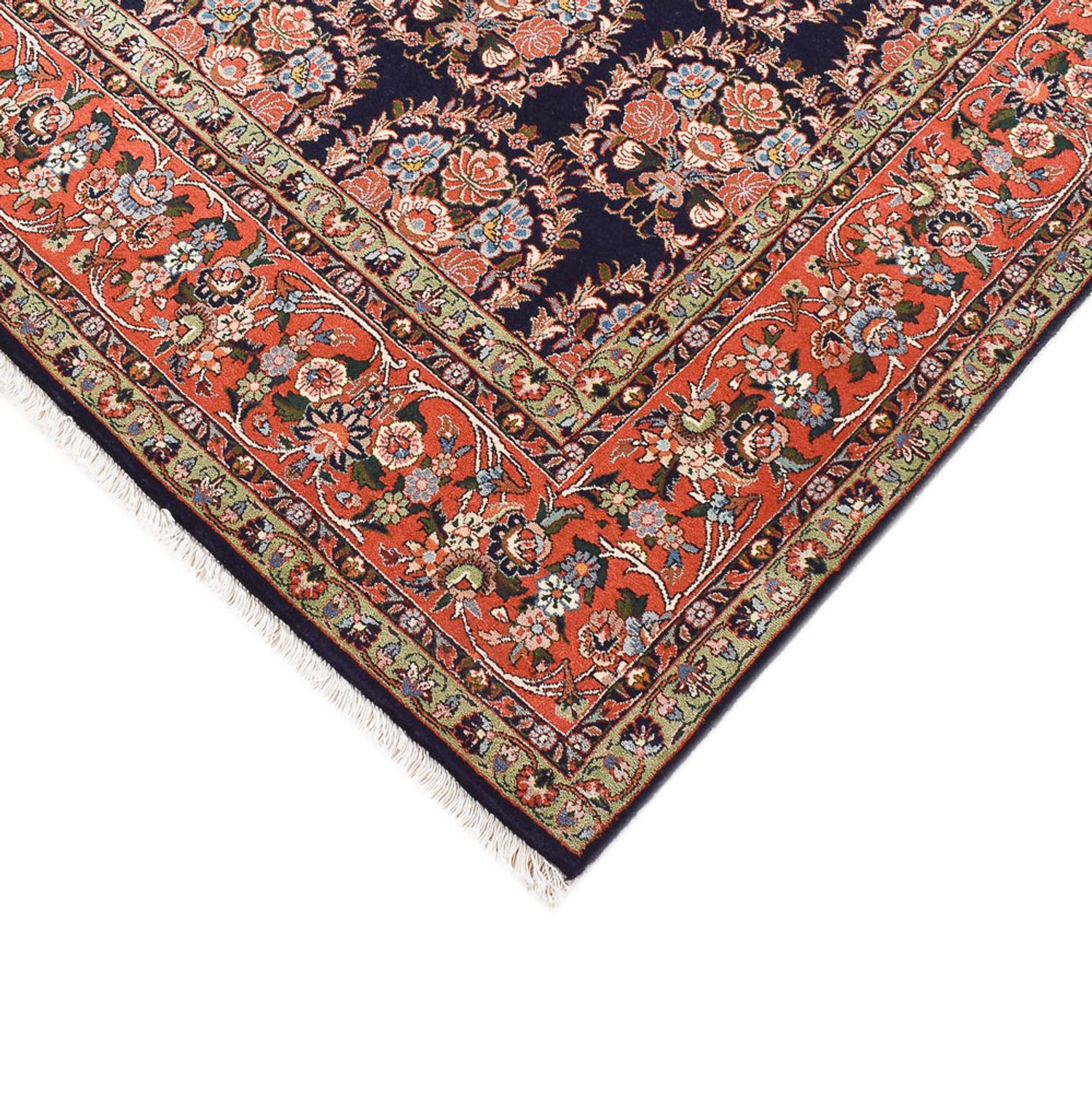 Tapis persan - Bidjar - 296 x 203 cm - bleu foncé