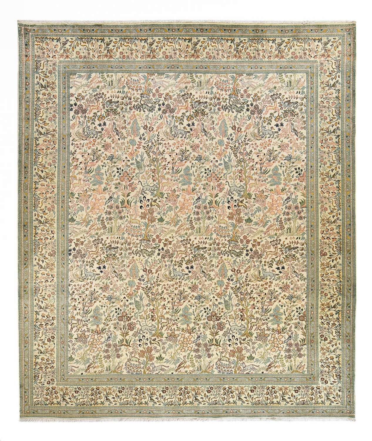 Dywan perski - Klasyczny kształt specjalny  - 365 x 302 cm - jasnozielony