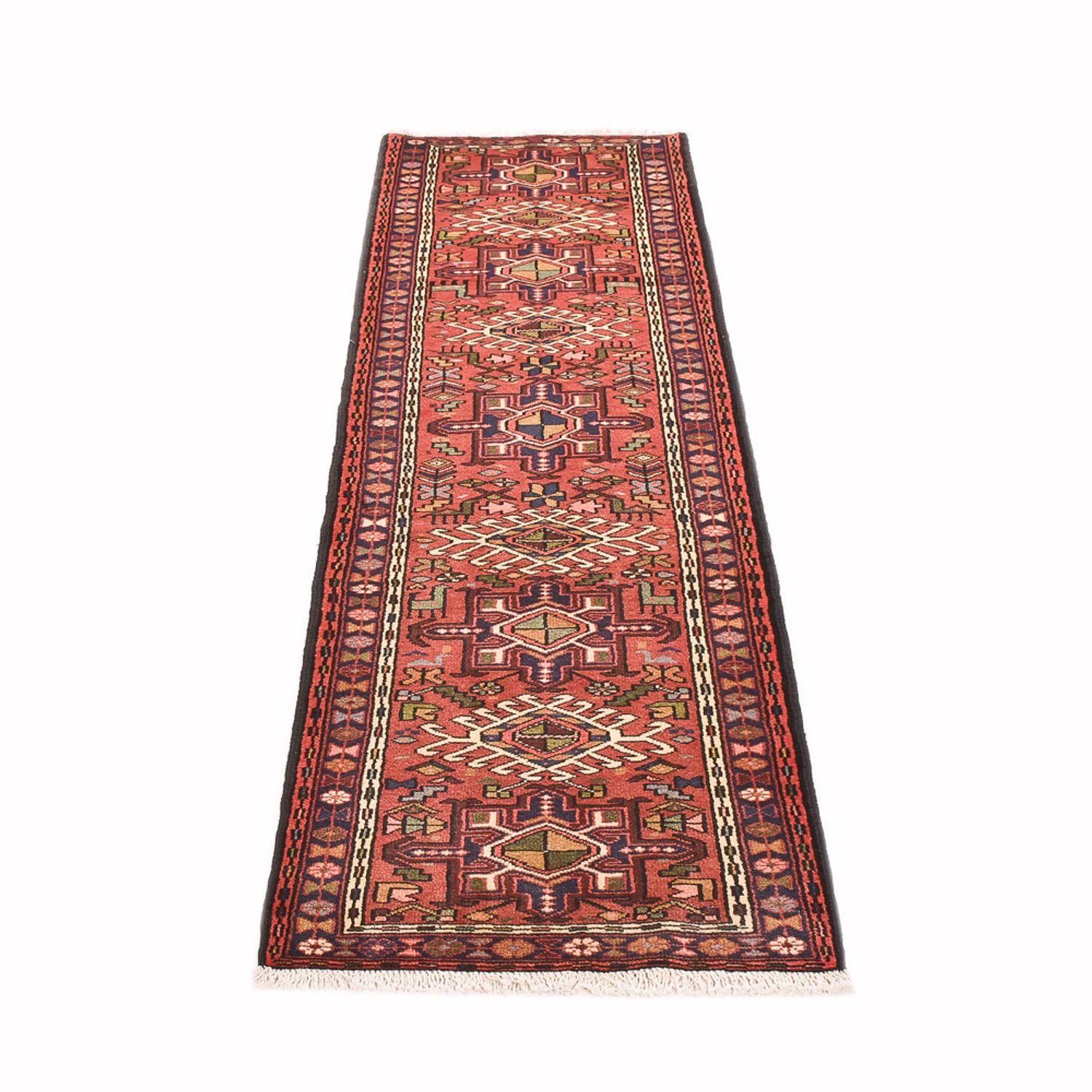 Tapis de couloir Tapis persan - Nomadic - 278 x 69 cm - rouge clair