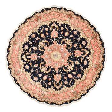 Perzisch tapijt - Tabriz - Premium rond  - 150 x 150 cm - veelkleurig