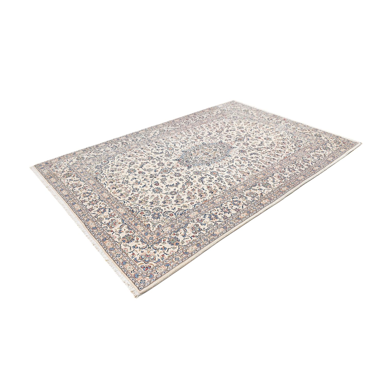 Alfombra persa - Keshan - 323 x 216 cm - gris claro