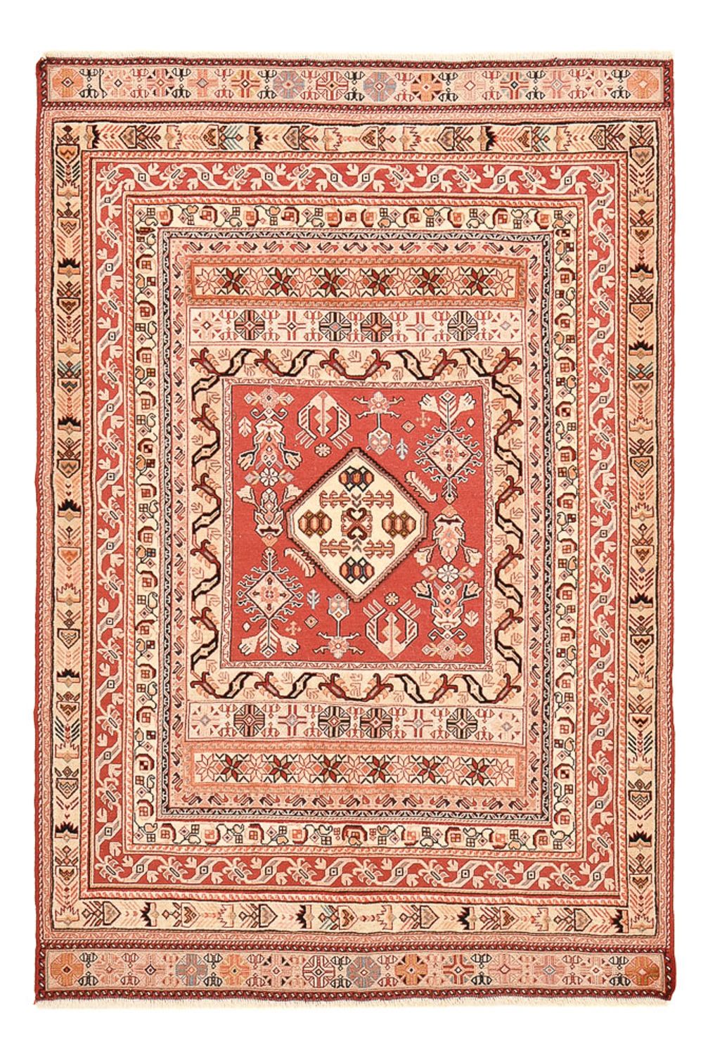 Kelim Teppich - Oriental - 195 x 135 cm - hellrot