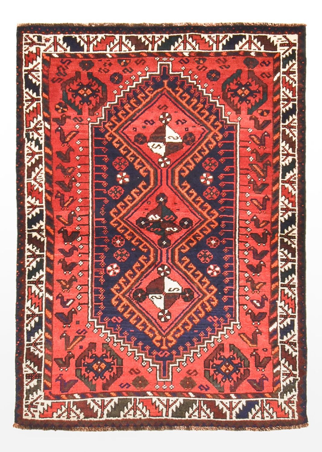 Perserteppich - Nomadic - 163 x 112 cm - rot