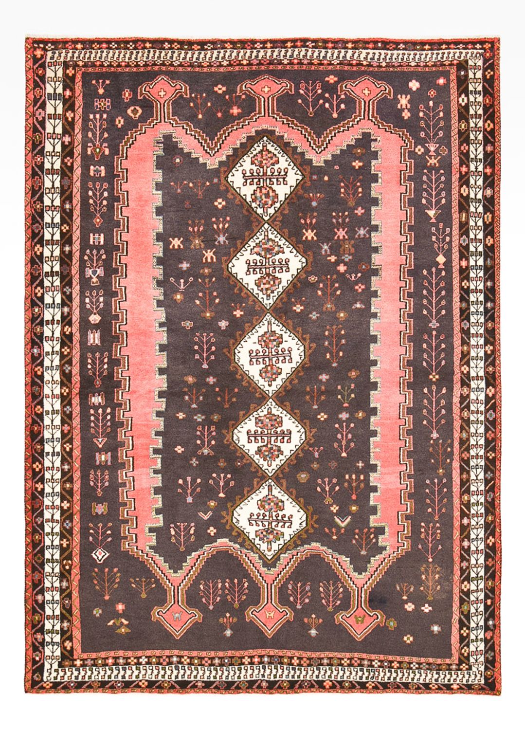 Tapis persan - Nomadic - 237 x 169 cm - gris clair